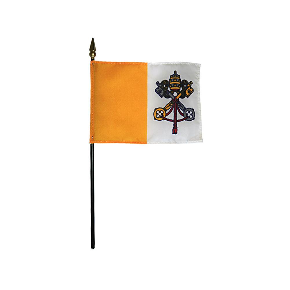 4x6 in. Papal Stick Flag