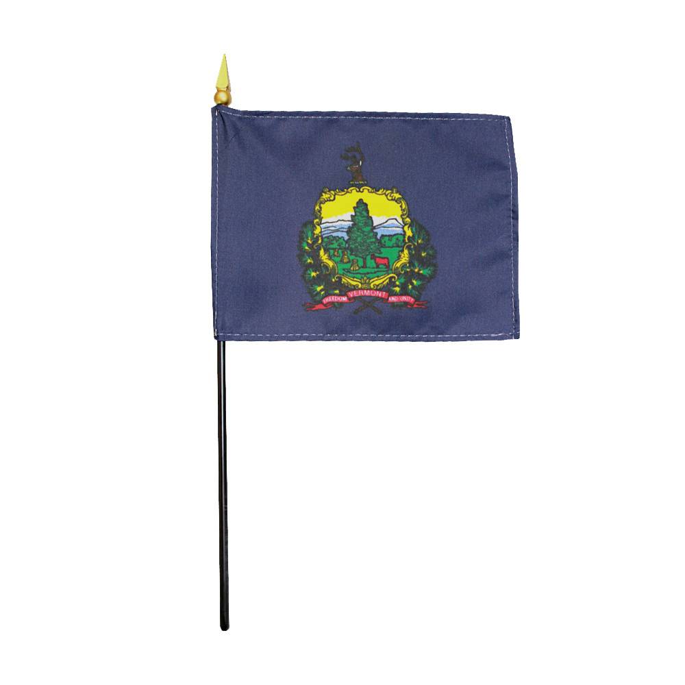 4x6 in. Vermont Stick Flag