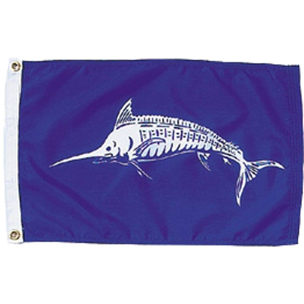 12x18 in. White Marlin Nautical Flag
