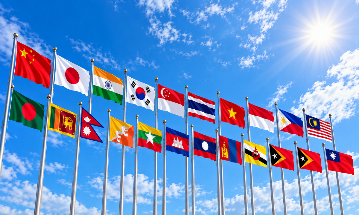 Asian Flags from Across Asia