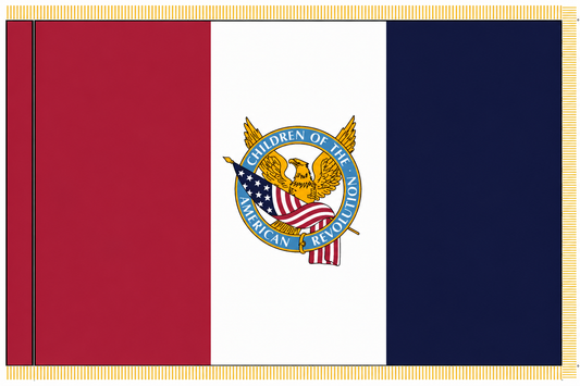 3x4-1/2 ft. Children of the American Revolution Society Chapter Flag with Polesleeve & Fringe