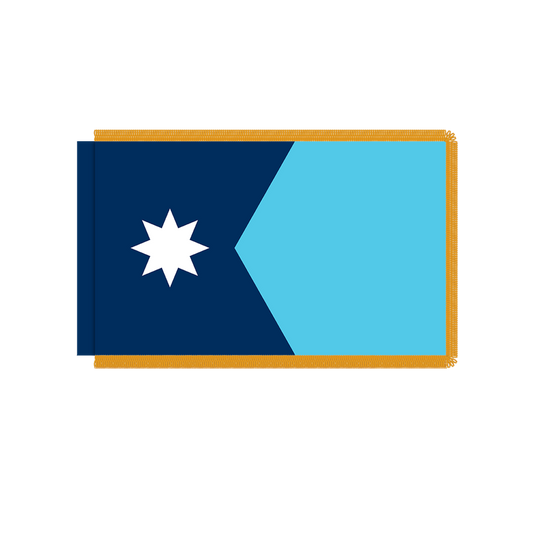 Minnesota Flag with Polesleeve & Fringe