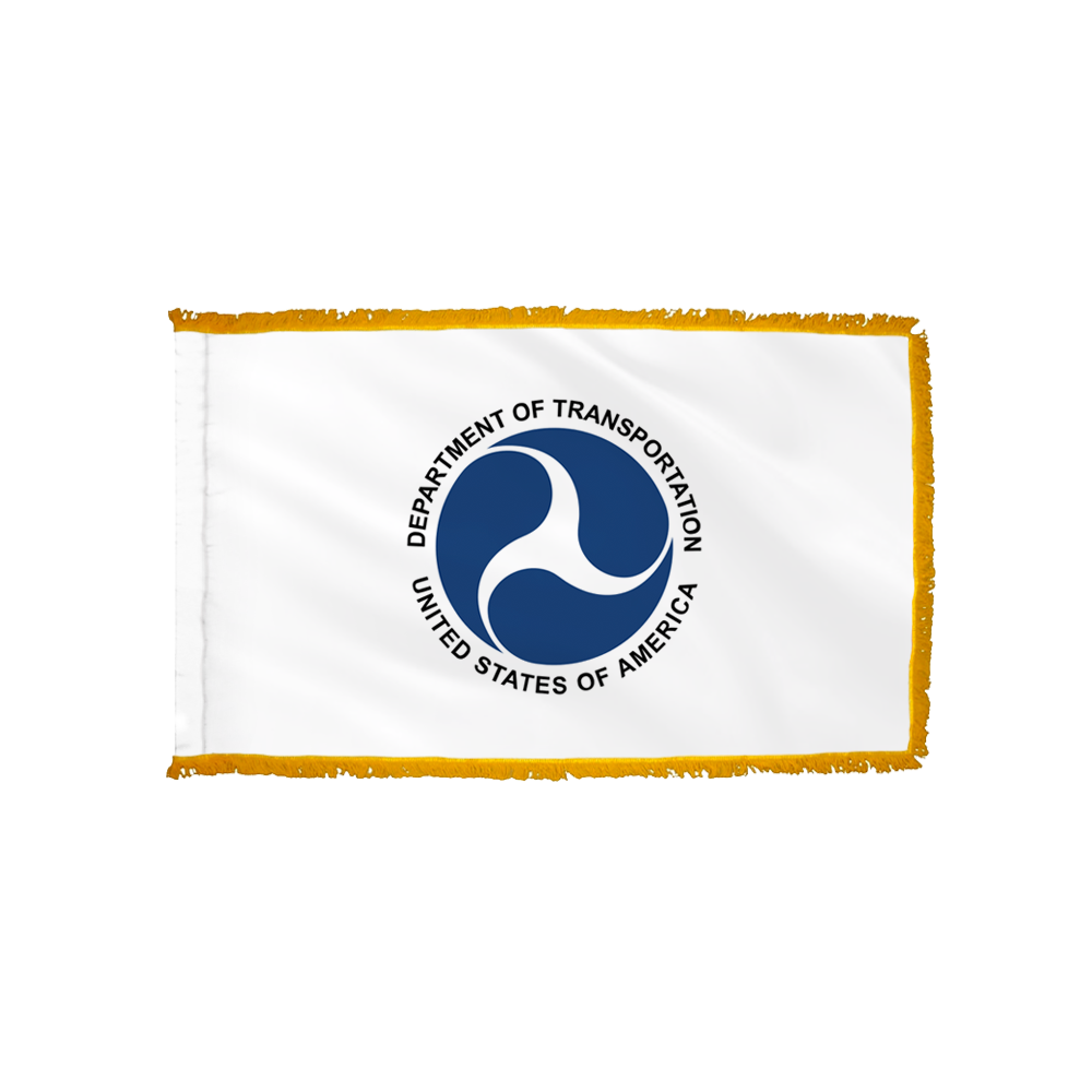 Department of Transportation Flag - Indoor/Parade with Polesleeve & Fringe
