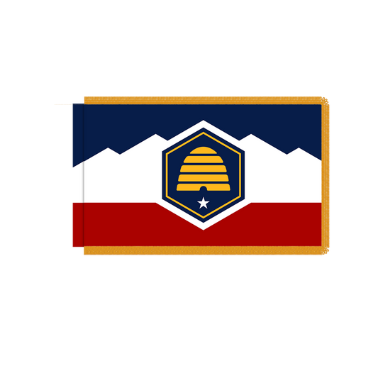 Utah Flag with Polesleeve & Fringe