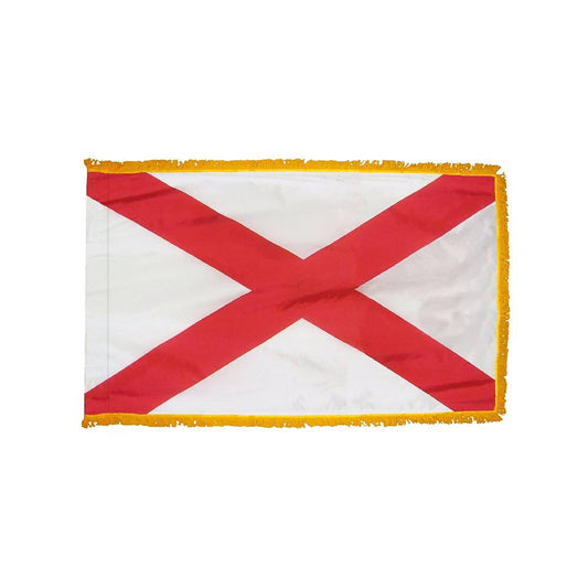 Alabama Flag with Polesleeve & Fringe