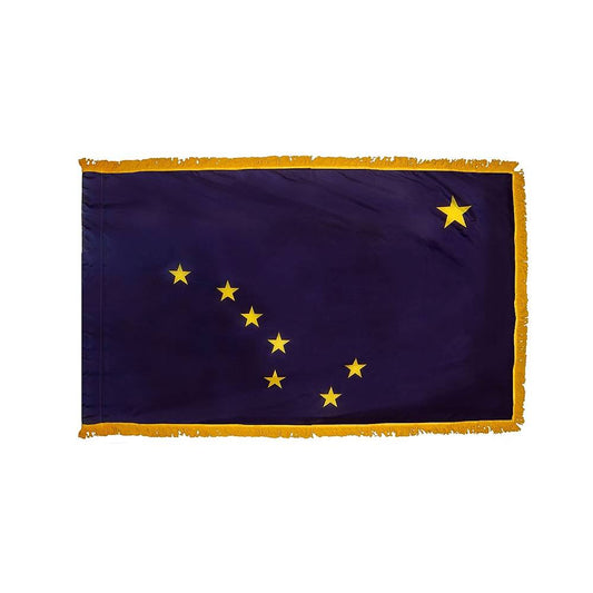 Alaska Flag with Polesleeve & Fringe