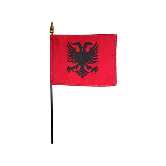 4x6 in. Albania Stick Flag