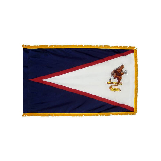 American Samoa Flag with Polesleeve & Fringe
