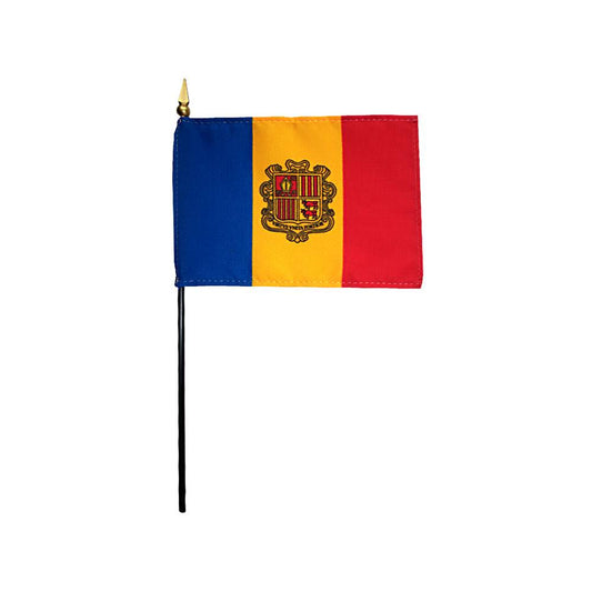 4x6 in. Andorra Stick Flag
