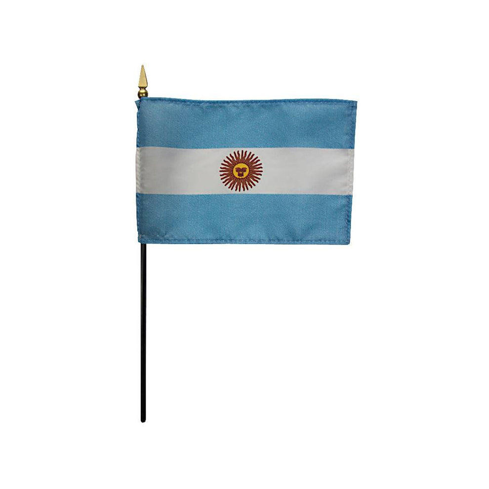 Argentina Stick Flag small Argentina stick flag stripes-only no seal version for desks or handheld displays