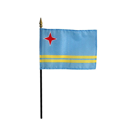 4x6 in. Aruba Stick Flag