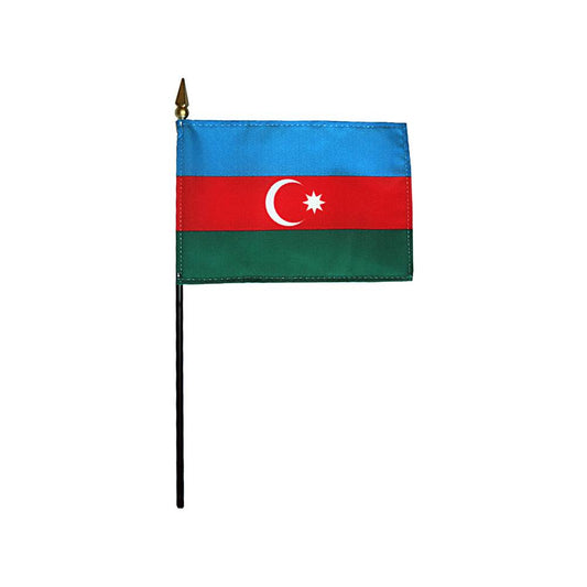 4x6 in. Azerbaijan Stick Flag
