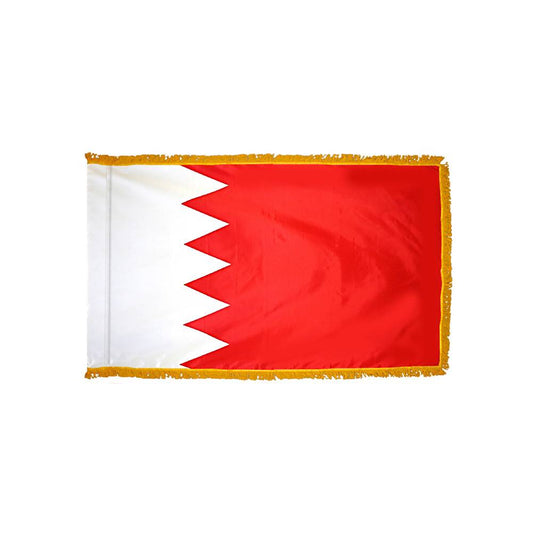 Bahrain Flag with Polesleeve & Fringe