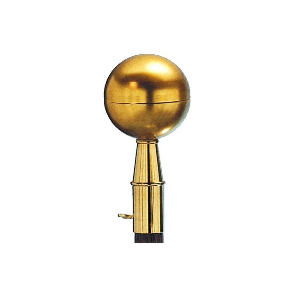 Metal ball flagpole ornament finial with polished finish for indoor or outdoor flagpole top