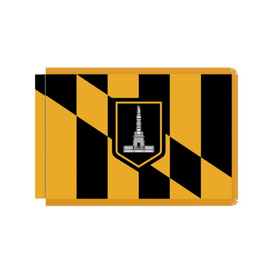 City of Baltimore Flag with Polesleeve & Fringe