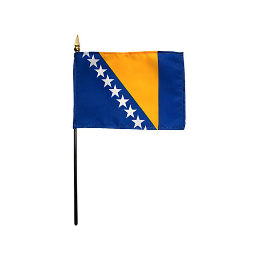 4x6 in. Bosnia-Herzegovina Stick Flag