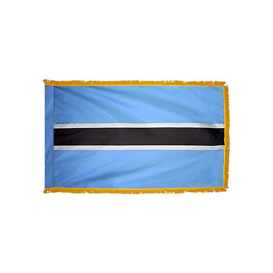 Botswana Flag with Polesleeve & Fringe