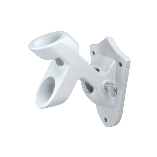 White 2-Option Bracket for 1 in. Diameter Flagpole