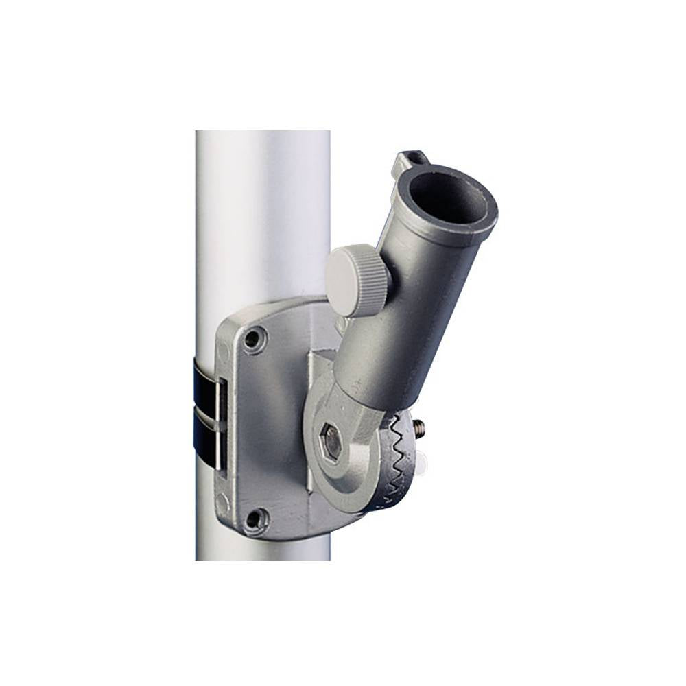 Silver Deluxe Adjustable Bracket for 1 in. Diameter Flagpole