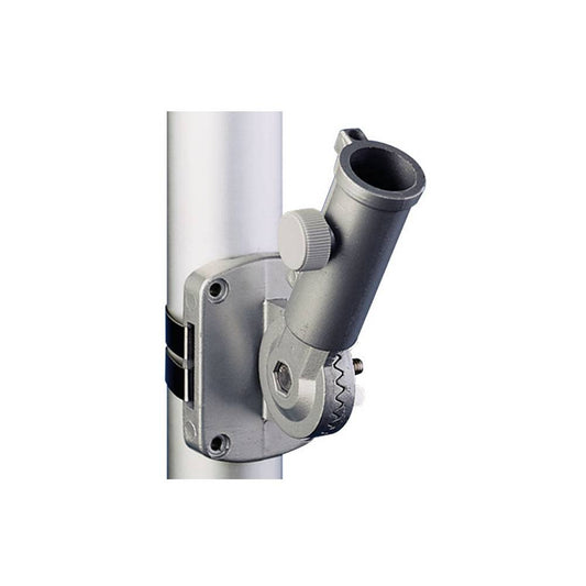 White Deluxe Adjustable Bracket for 1 in. Diameter Flagpole