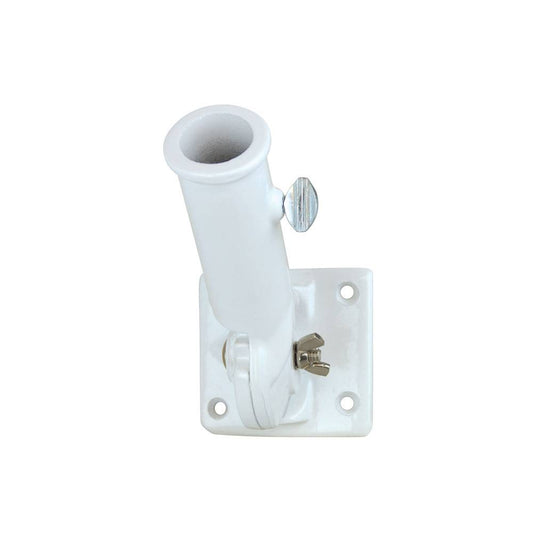 White Adjustable Bracket for 1 in. Diameter Flagpole