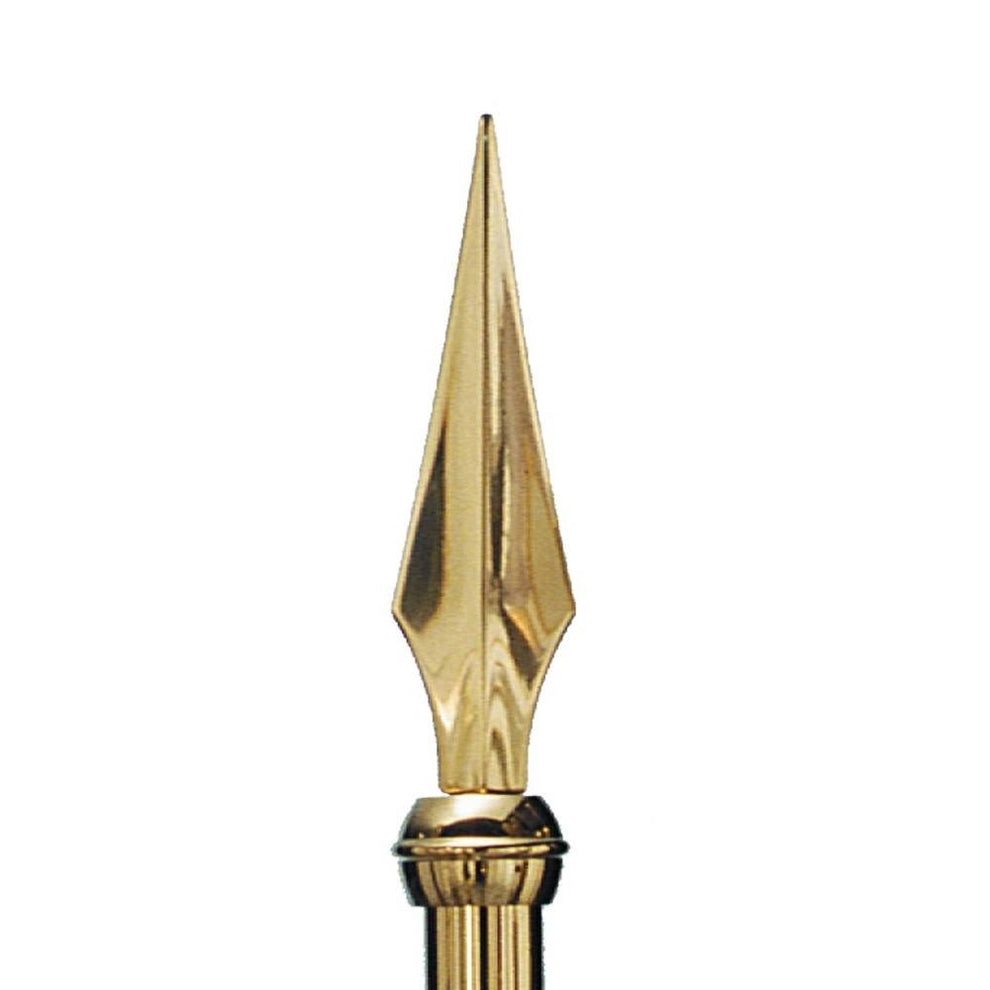 Staff Spear Metal Gold decorative flagpole finial for indoor and ceremonial flag display