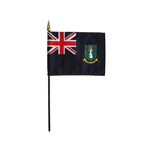 4x6 in. British Virgin Islands Stick Flag 4x6 in