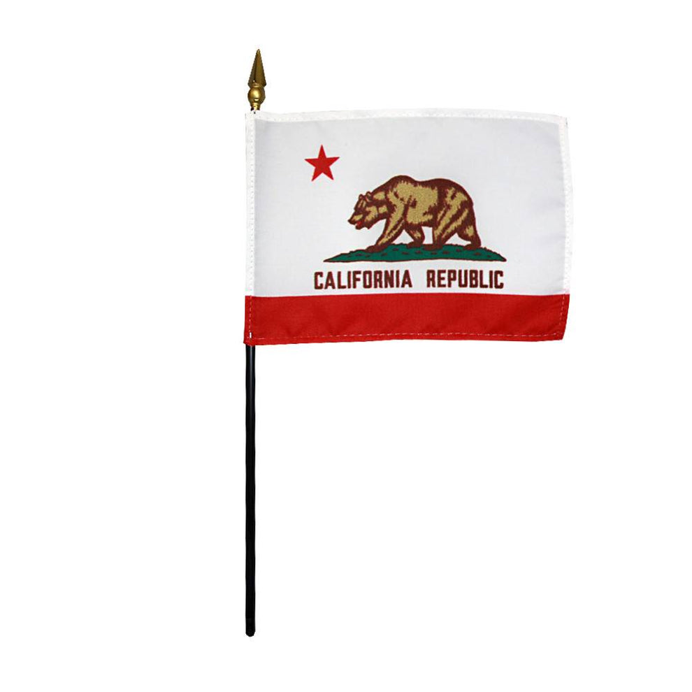 California Stick Flag handheld California Bear Flag for parades events and patriotic displays