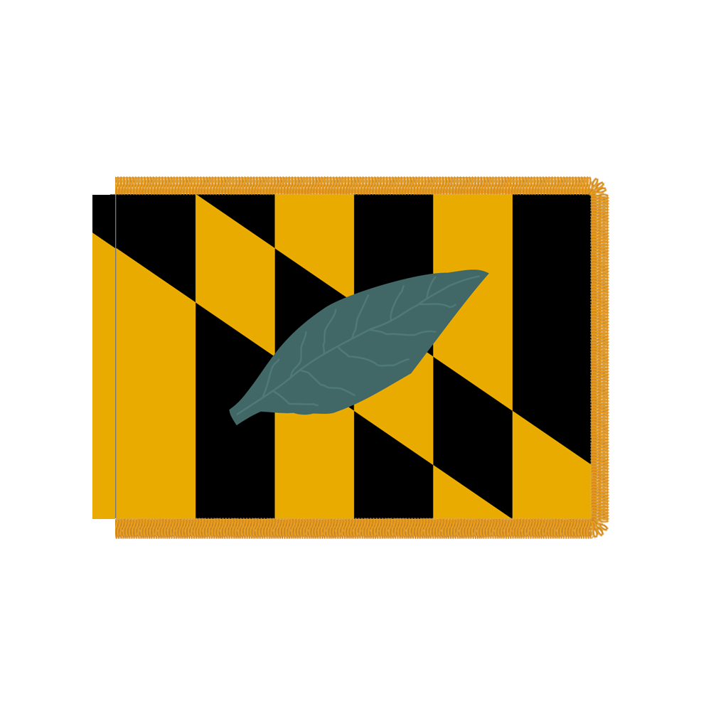 Calvert County, MD Flag with Polesleeve & Fringe