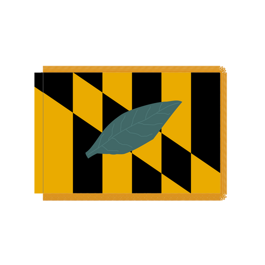 Calvert County, MD Flag with Polesleeve & Fringe