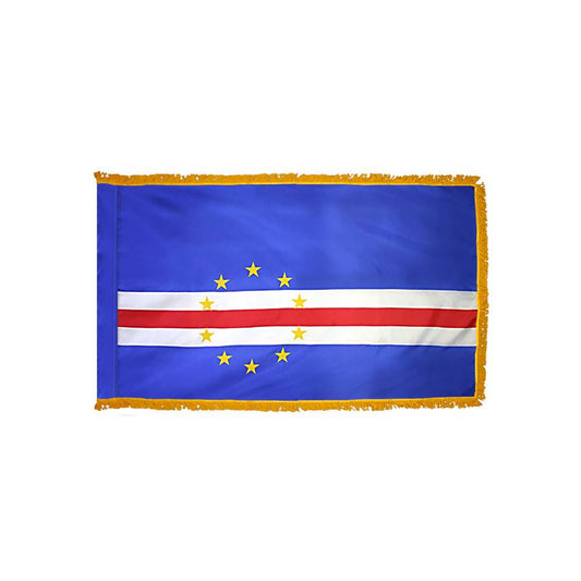 Cape Verde Flag with Polesleeve & Fringe