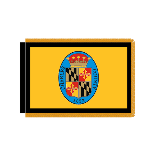 Charles County, MD Flag with Polesleeve & Fringe