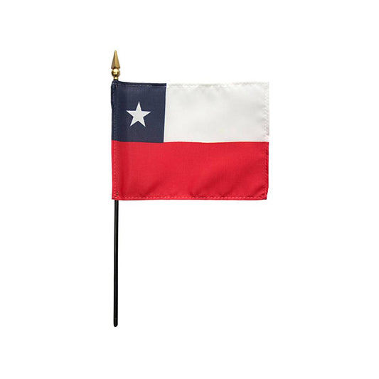 4x6 in. Chile Stick Flag