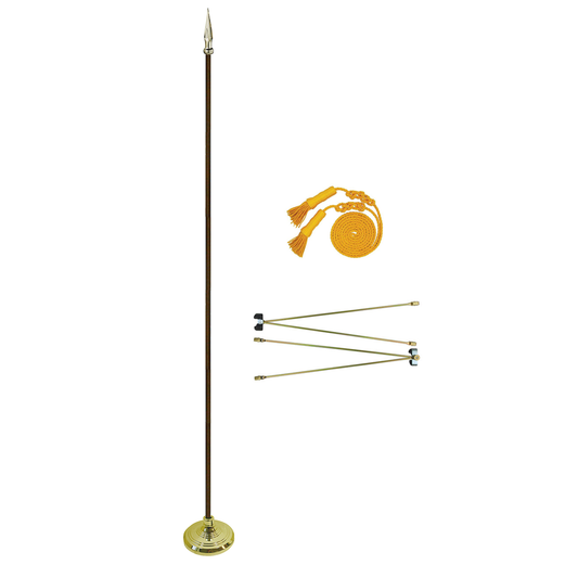 Classic Indoor Display Set with Oak Flagpole - NO FLAG