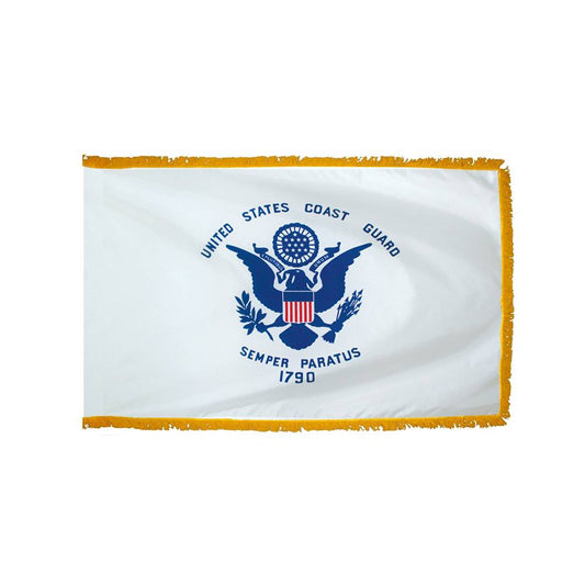 Coast Guard Flag with Polesleeve & Fringe