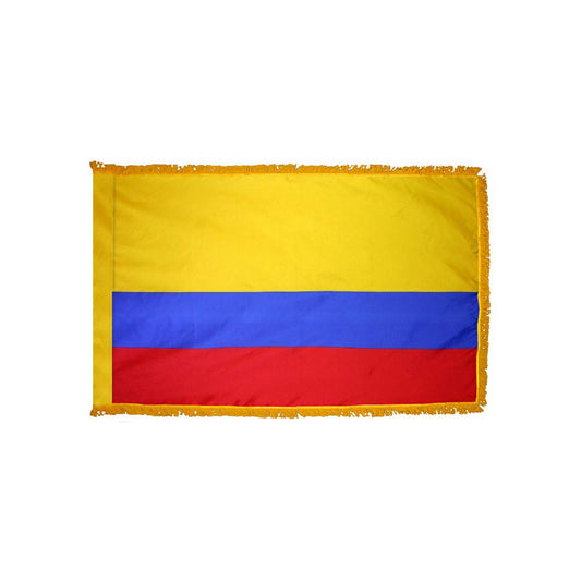 Colombia Flag with Polesleeve & Fringe