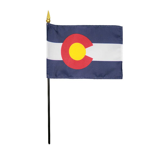 4x6 in. Colorado Stick Flag
