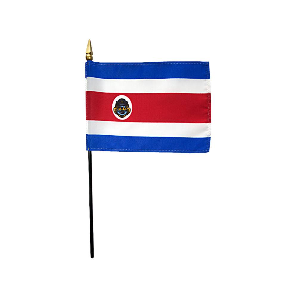4x6 in. Costa Rica Stick Flag