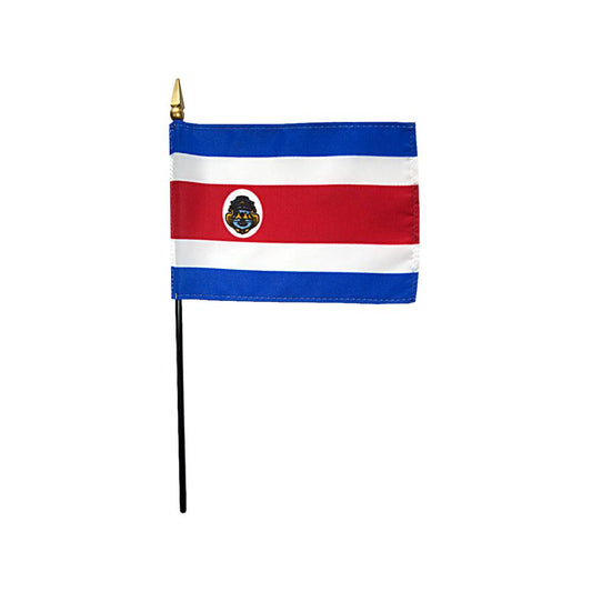 4x6 in. Costa Rica Stick Flag