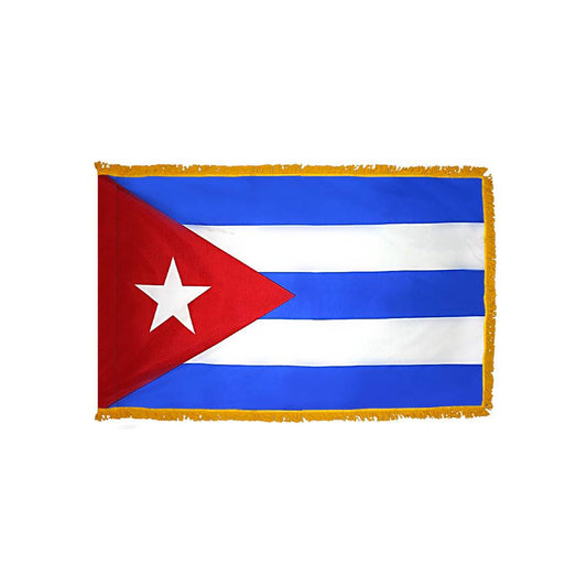 Cuba Flag with Polesleeve & Fringe