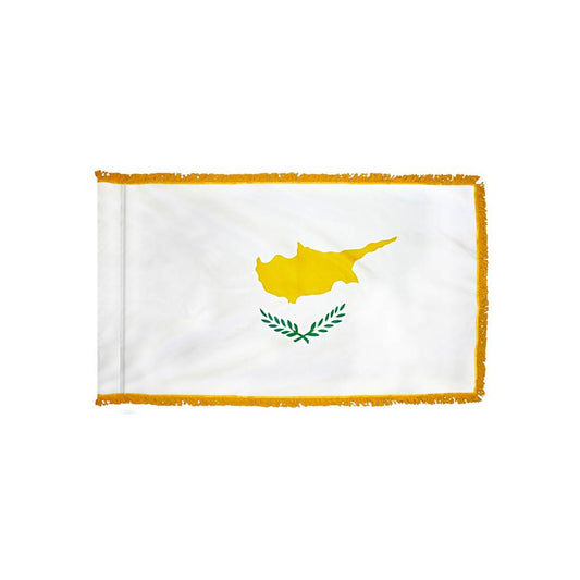 Cyprus Flag with Polesleeve & Fringe