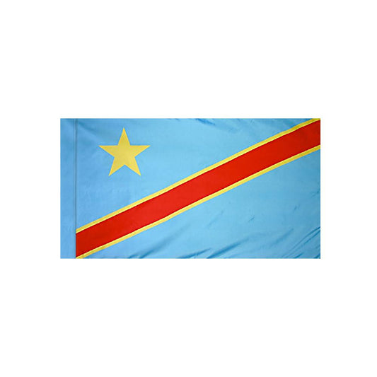 Democratic Republic of the Congo Flag with Polesleeve