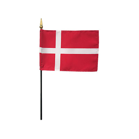 4x6 in. Denmark Stick Flag