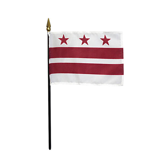 4x6 in. District of Columbia Stick Flag