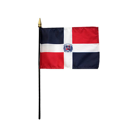 4x6 in. Dominican Republic Stick Flag