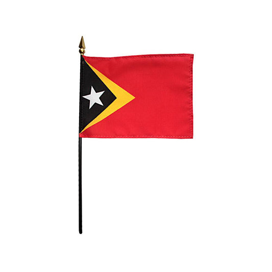 4x6 in. East Timor Stick Flag