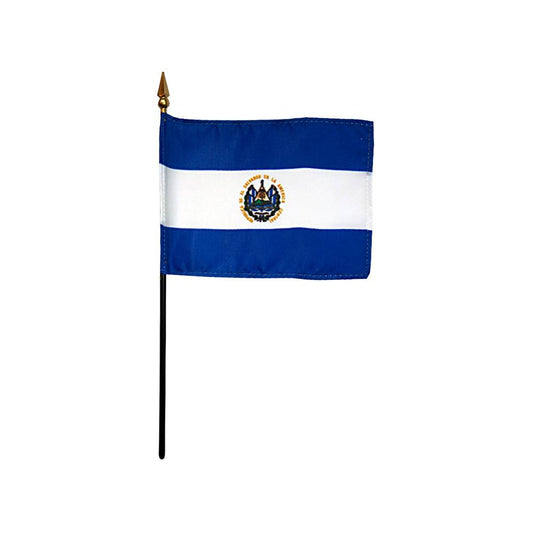 4x6 in. El Salvador Stick Flag