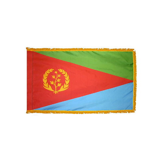 Eritrea Flag with Polesleeve & Fringe