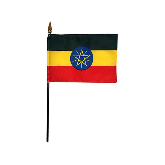 4x6 in. Ethiopia Stick Flag