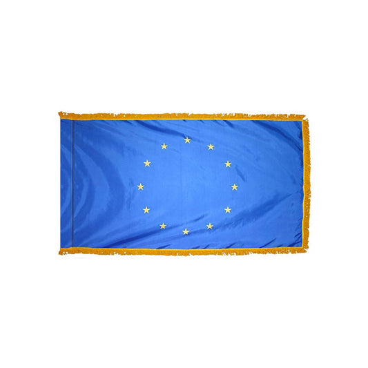 European Union Flag with Polesleeve & Fringe